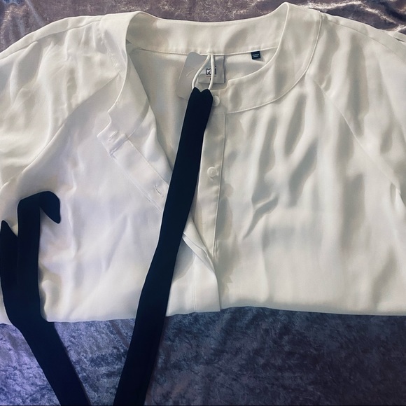NWTS Cabi White Tuxedo Button Down Shirt Medium - Picture 12 of 12